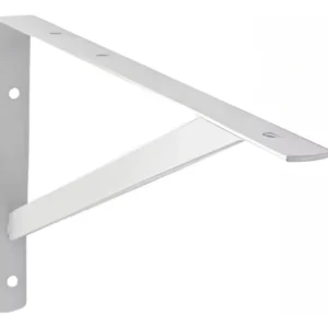 2 X Suporte Cantoneira Mão Francesa 35cm Reforçado Branco
