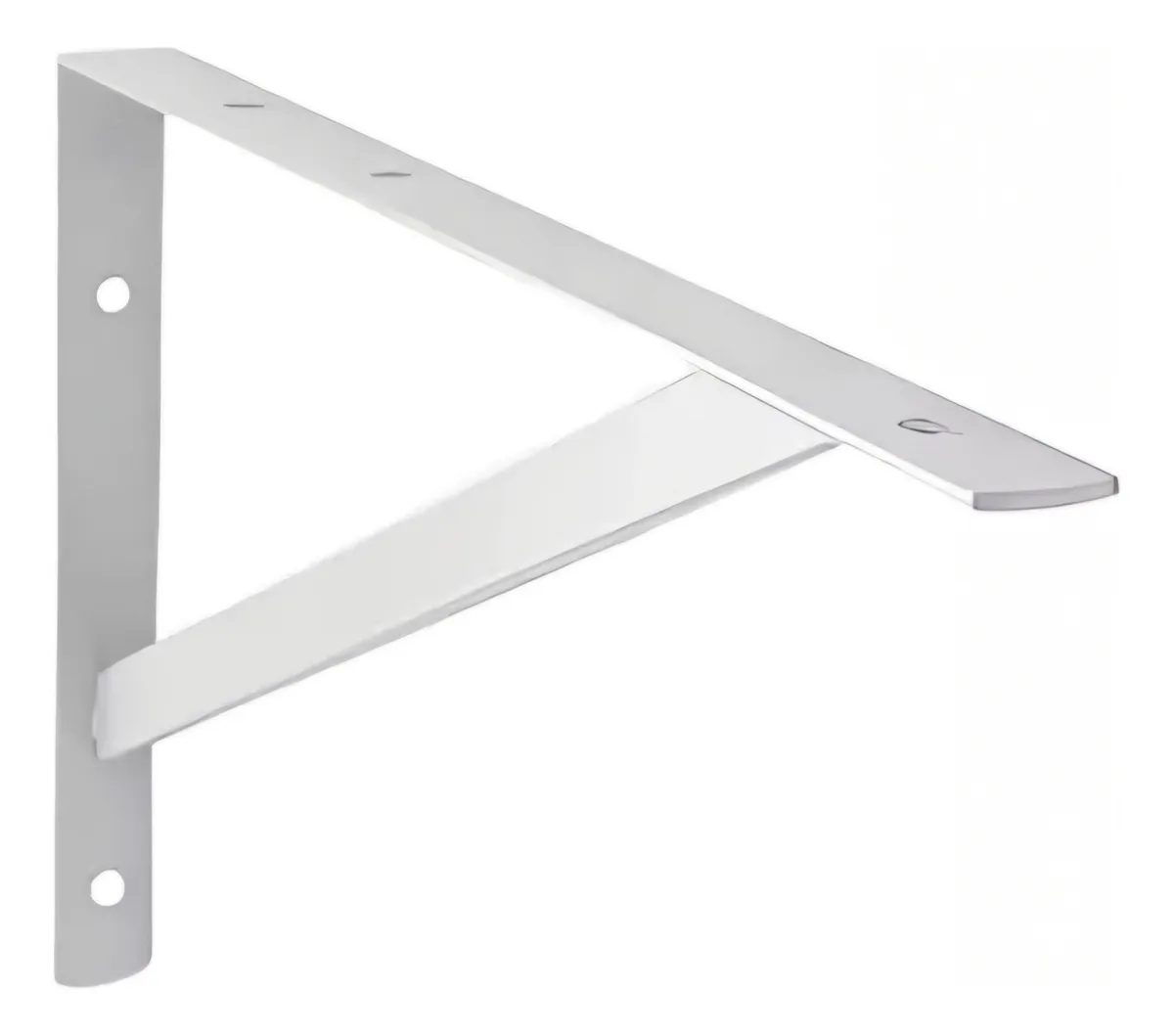 2 X Suporte Cantoneira Mão Francesa 35cm Reforçado Branco