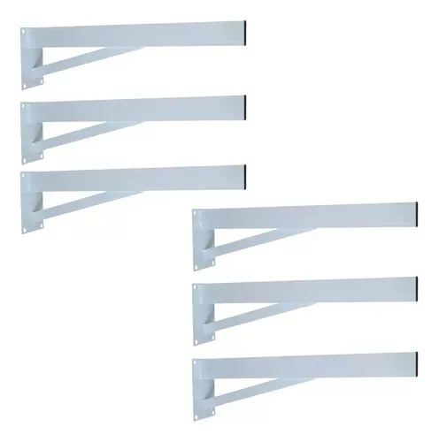 Suporte P/ Pia Parafusar Super Reforçado 50cm 6 Unidades